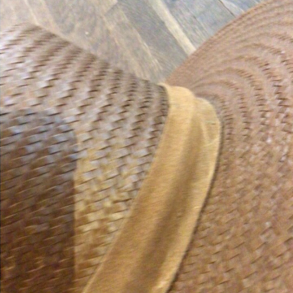 NEW! RARE Wyeth cocoa straw rancher suede band - Picture 4 of 4
